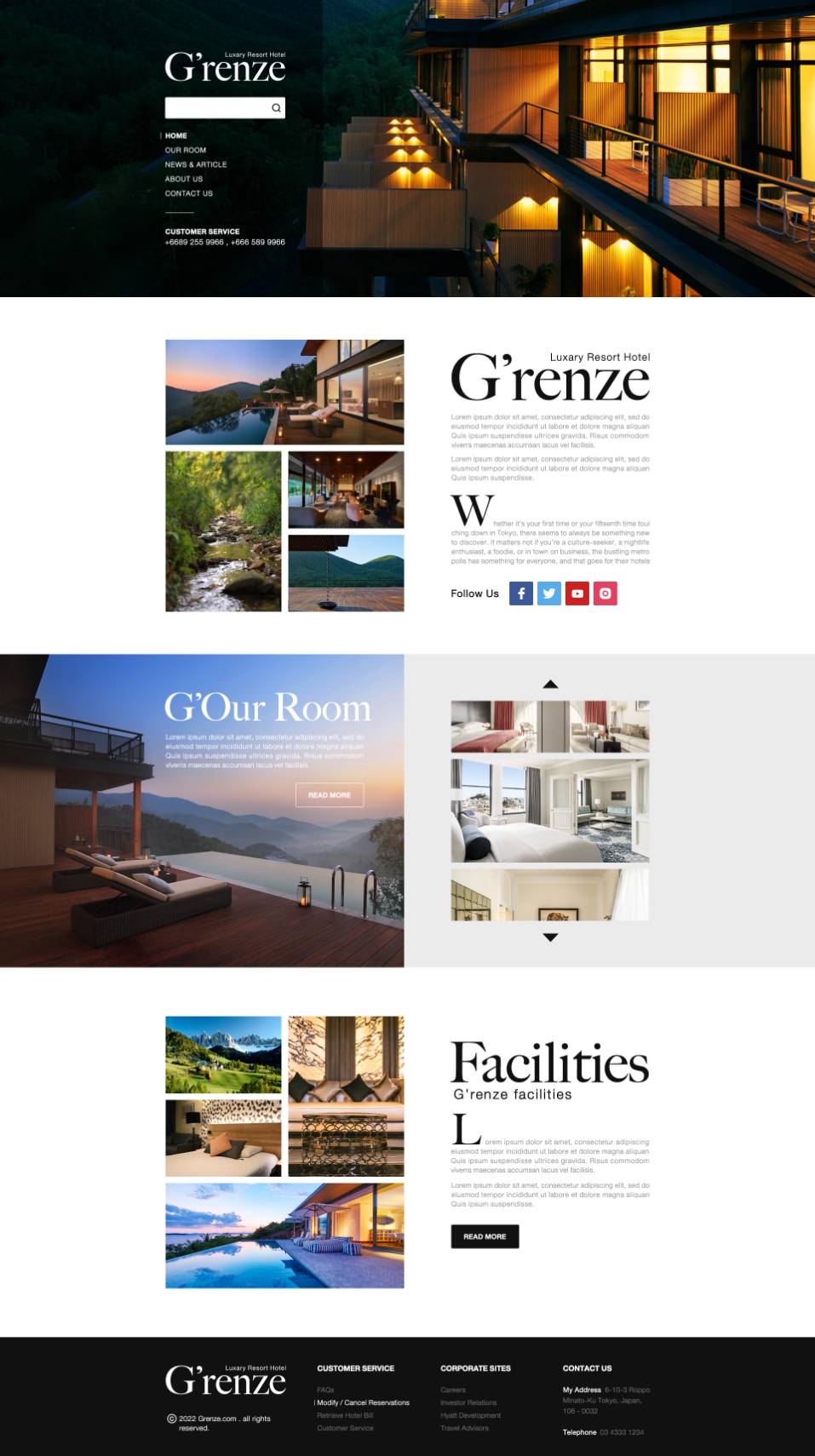 เว็บไซต์โรงแรม — G’renze